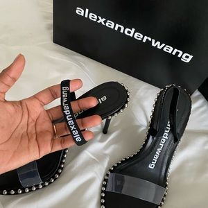 Open toe Alexander Wang heels (Nova studded)